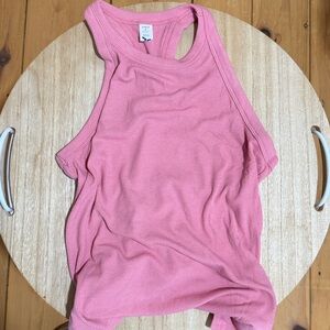 💙Pink Ribbed Tank Top